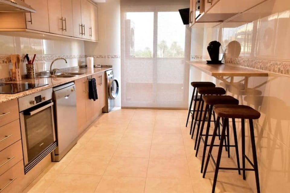 Large kitchen with Quality appliances