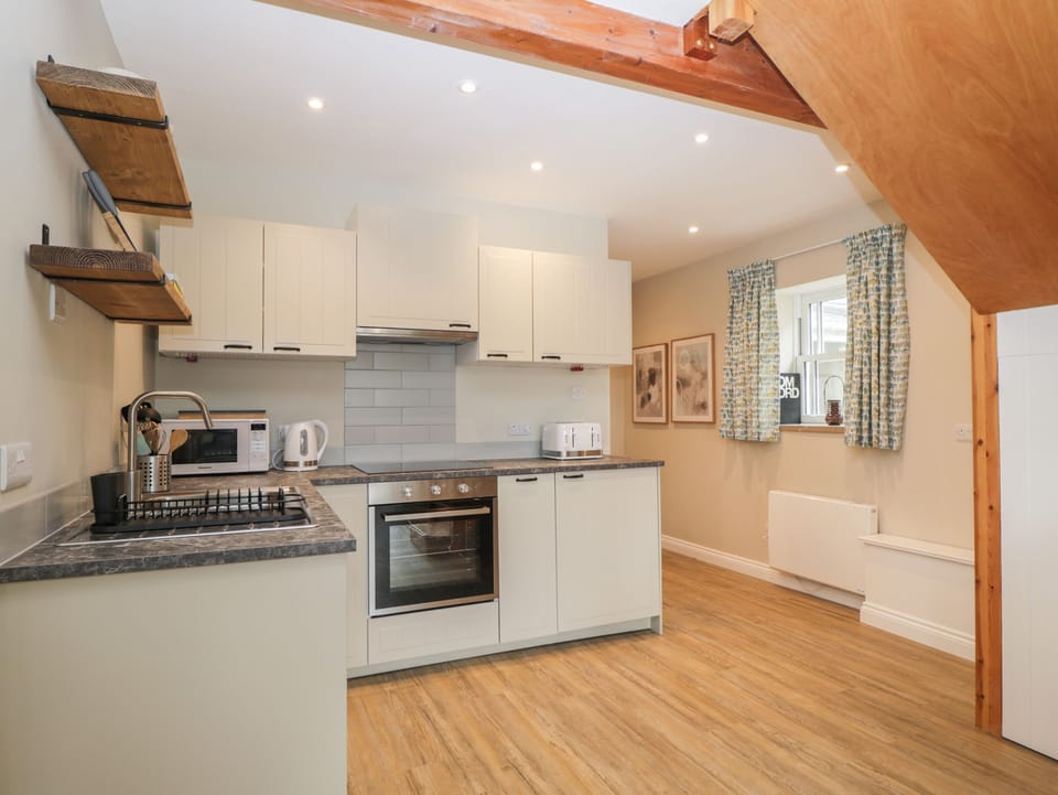 Fridge, dishwasher, electric kettle, toaster
