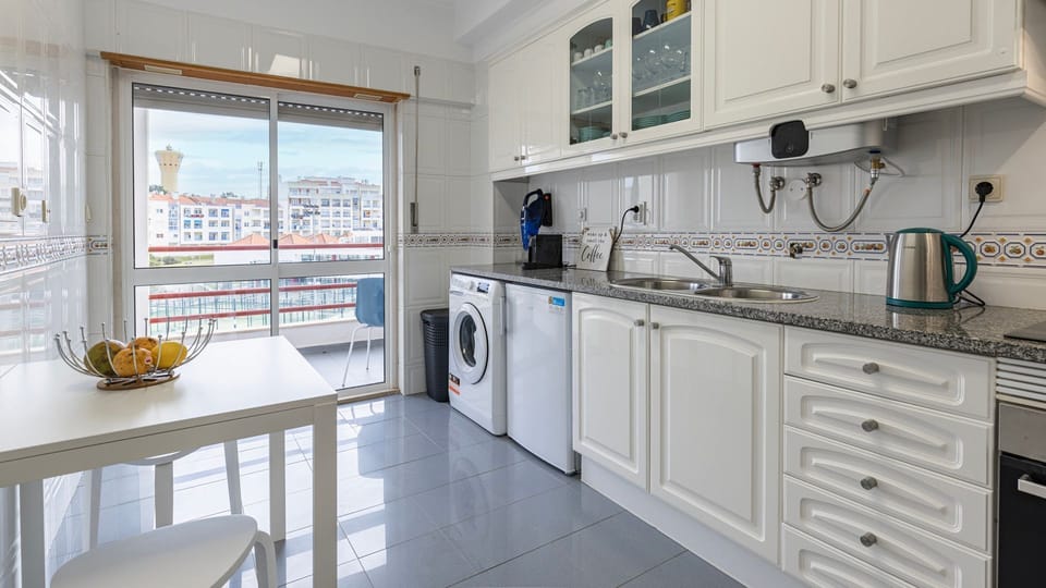 The kitchen comes fully equipped with everything you'll need for your homecooked meals #homecooking #portugal #pt #caparica