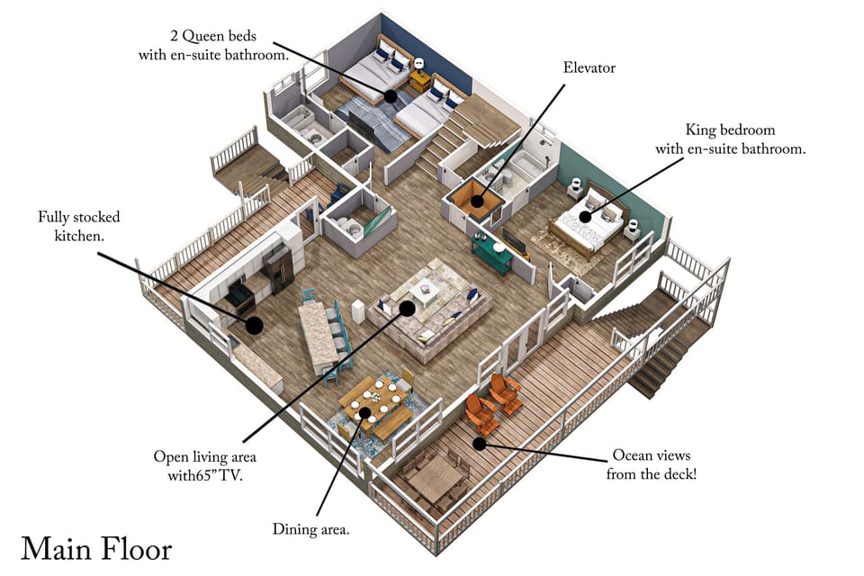 3D layout of our main floor