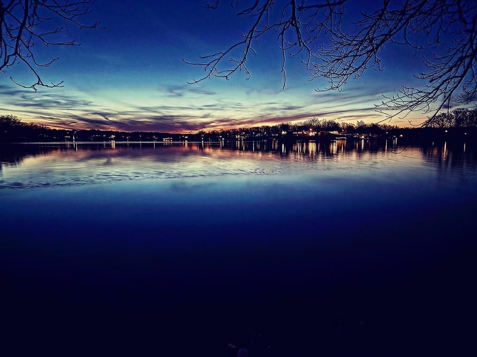 Nothing better than the sunset on the lake 