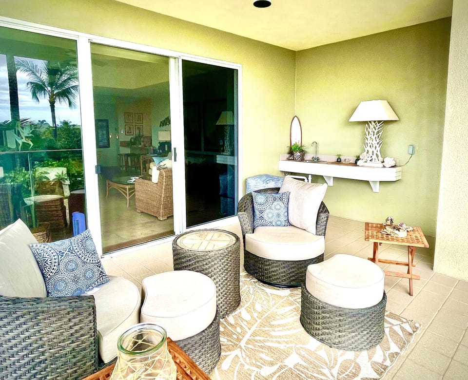 The Lanai. Best place to sit and enjoy the views and the amazing sunsets!