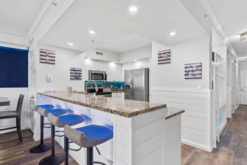 Breakfast bar seats 4
