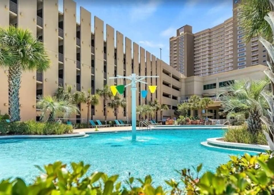 Community pool across the street