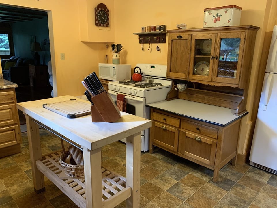Vintage touches ~ and antique bread table