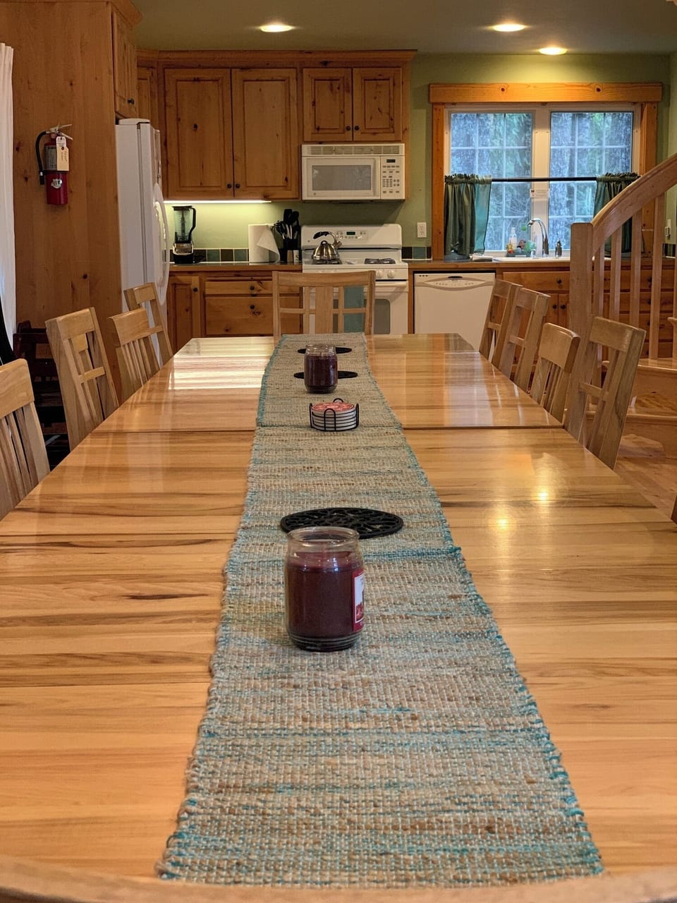 Long dining table