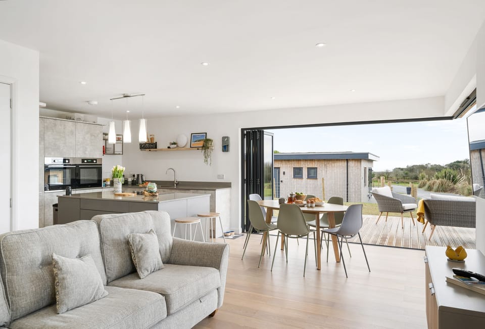 The open plan sitting/dining area allow for plenty of space and natural light