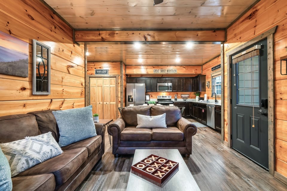 Living room. Queen sleeper sofa for additional sleeping options.