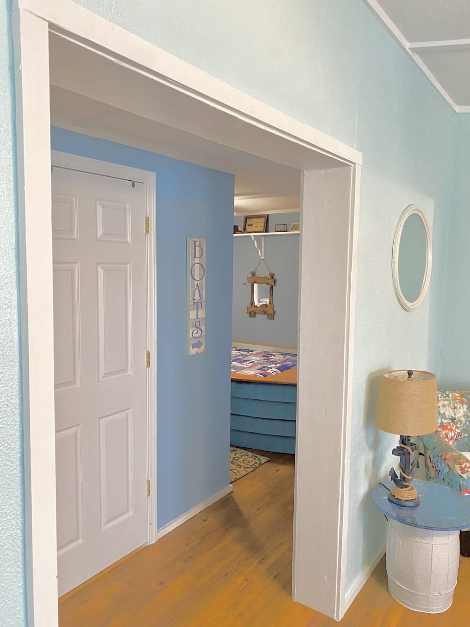 Boat room off of main living room. Note: there is no door to the room.