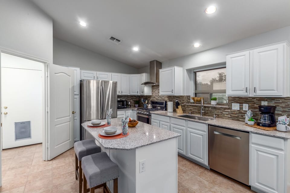 No salt? No problem, well appointed kitchen