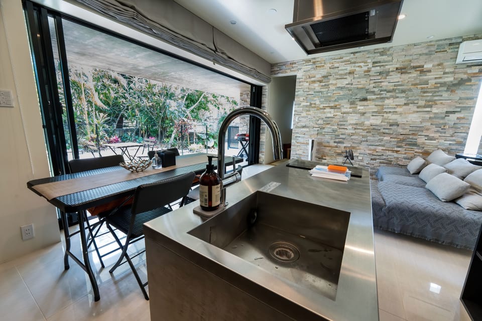 Villa | Private kitchen | Coffee/tea maker, full-size fridge, microwave, oven