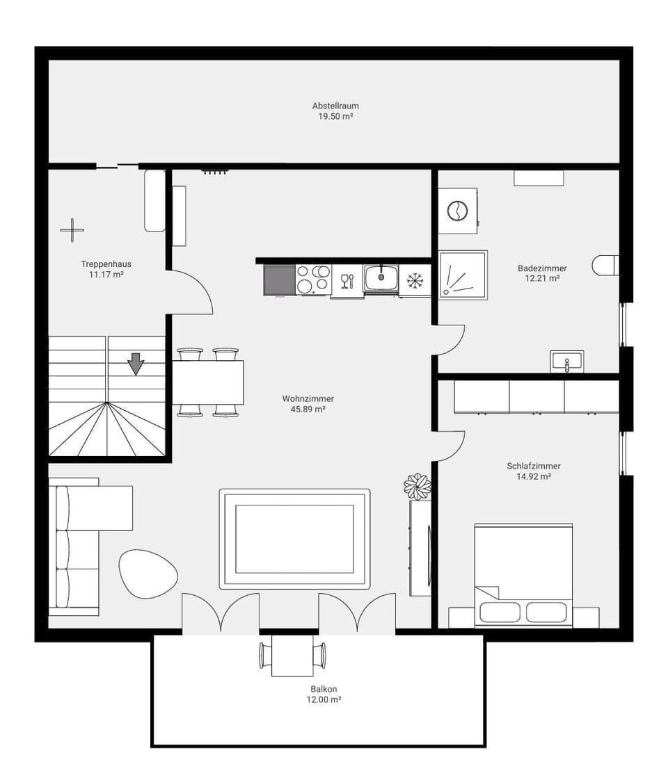 Ferienwohnung- 3 Personen, 68qm, Wohnküche, 1 Schlafzimmer, Wlan Apartment in Grassau