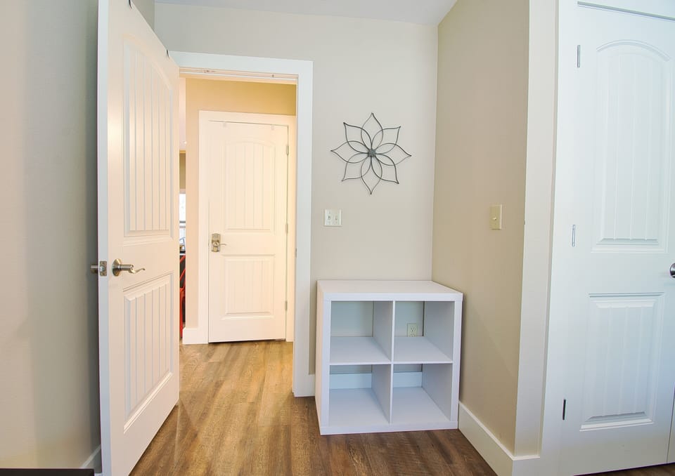 Downstairs Bedroom with room for your personal belongings