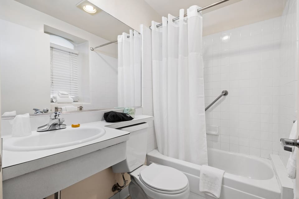 Free toiletries, hair dryer, towels, soap