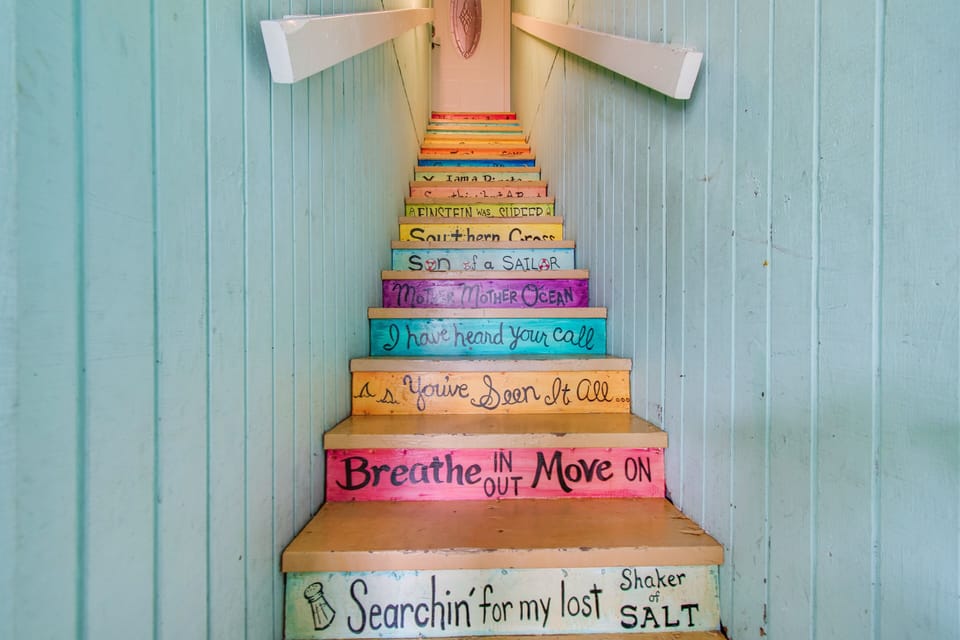 Fun steps up to the main door