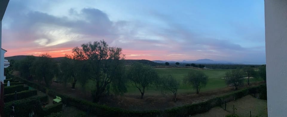 Sunset over the golf course