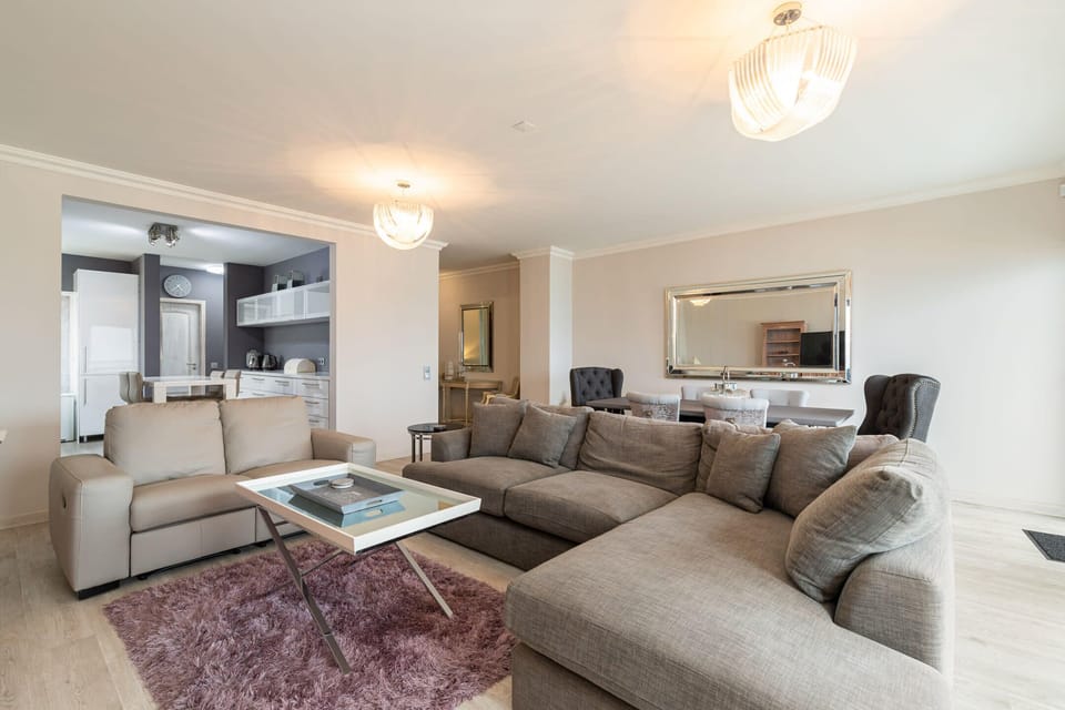 spacious living room with sea views