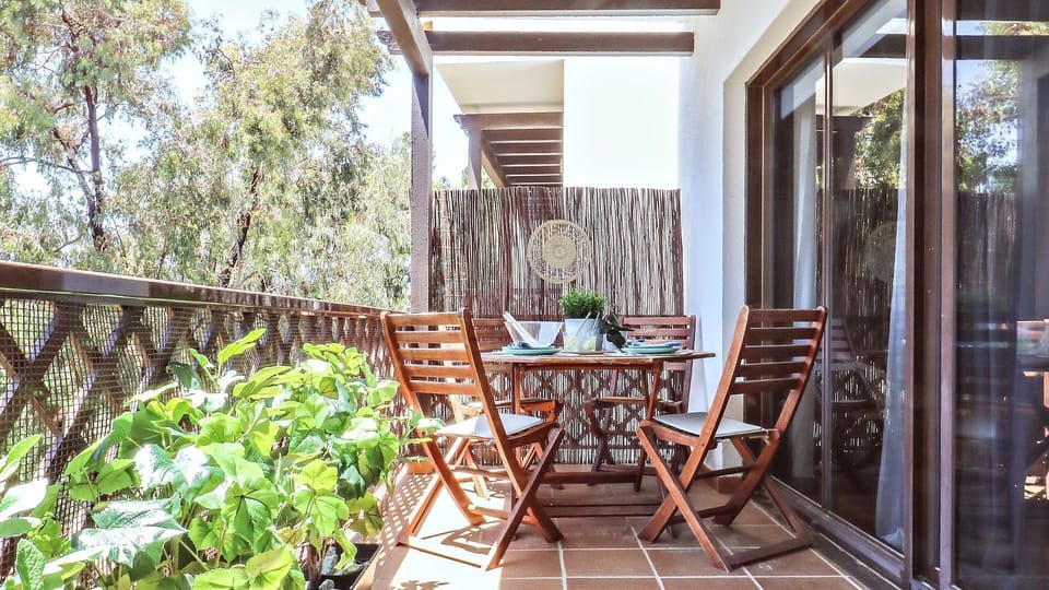Turn imagination into reality and enjoy a glass of good wine, a book, a fantastic meal, or just the fresh Algarve air on this cozy balcony #summer #vacations #garden #algarve