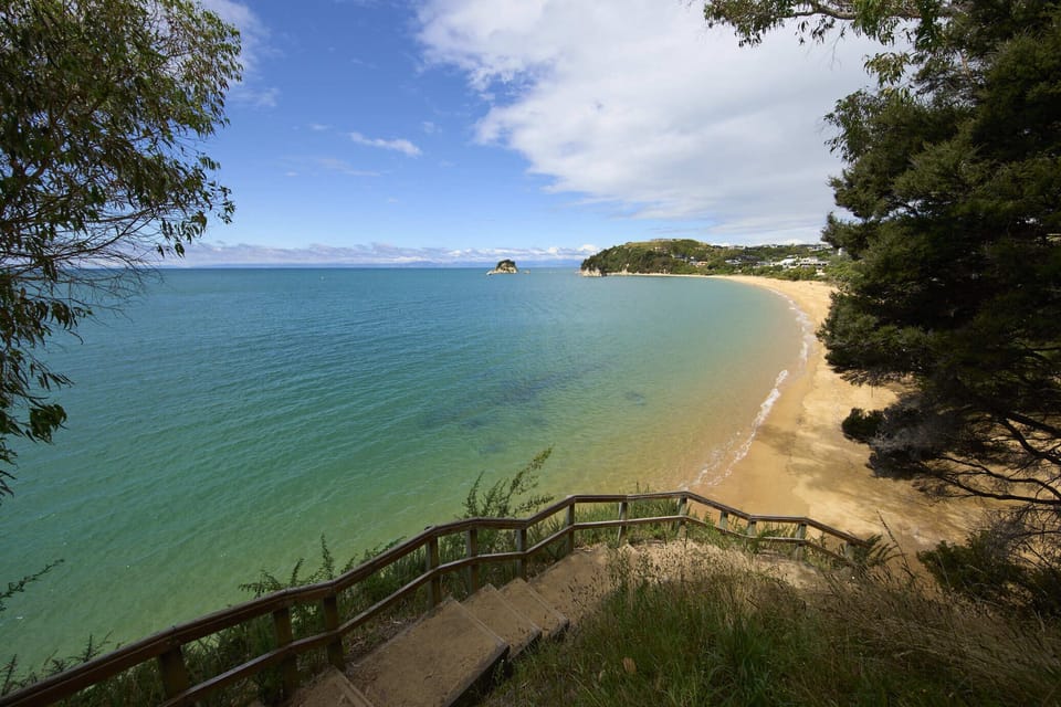 Little Kaiteri beach, 1 minute walk down our private track/steps, to main track.