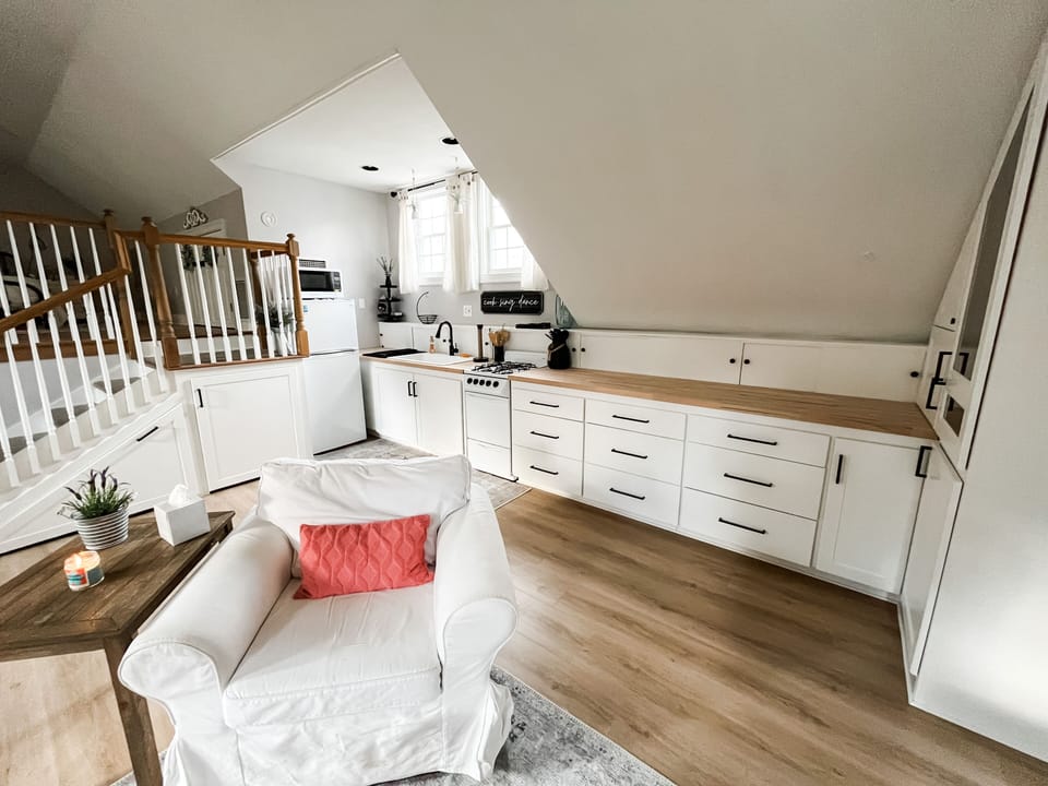 Full kitchen loaded with anything you could need while you're here.  
