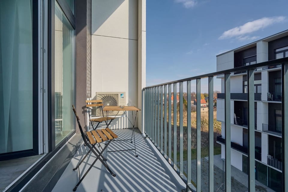 Balcony perfect for drinking coffee or tea. 
