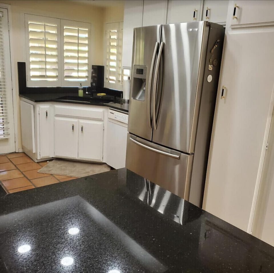 Brand new stainless steel refrigerator