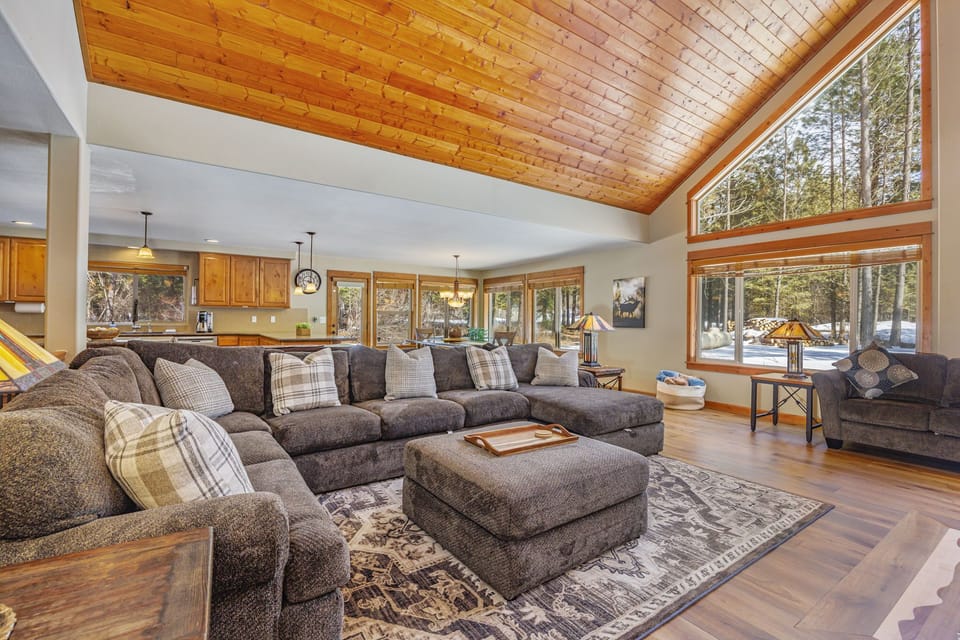 Open concept Floor Plan connects Kitchen, Dining Room, and Great Room - Great for large groups and families.