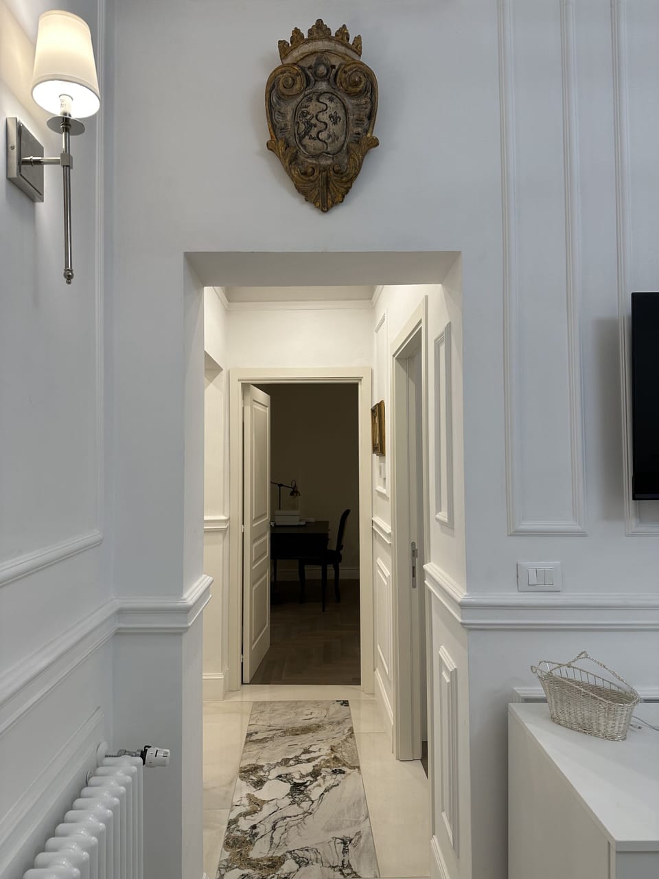 Corridor from kitchen into bedrooms.