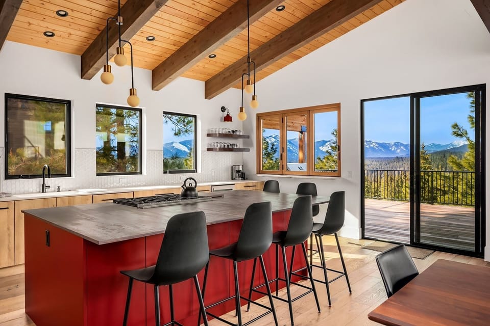 Kitchen Island can seat 8