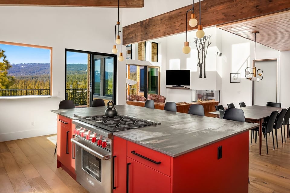 Kitchen showing Wolf Oven and Cooktop