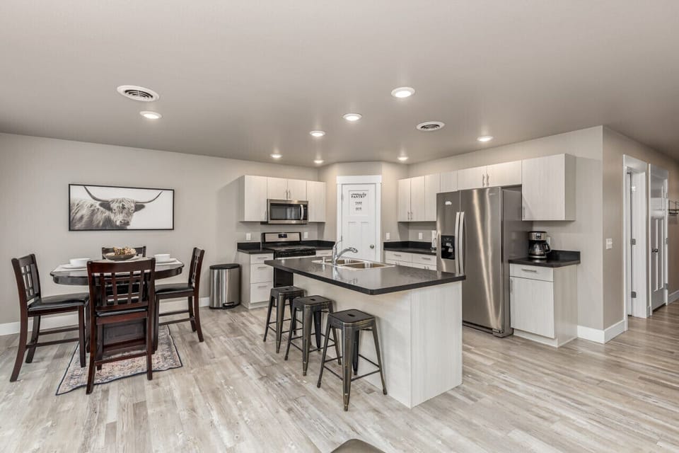 Main level - living, dining, kitchen
