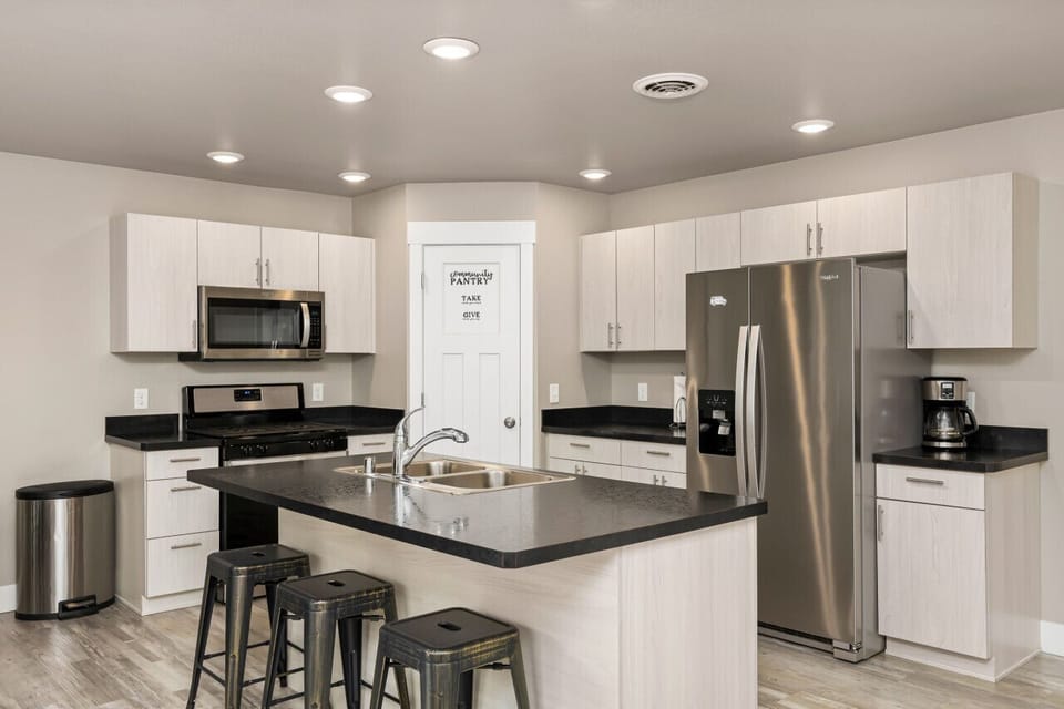 Main level - living, dining, kitchen