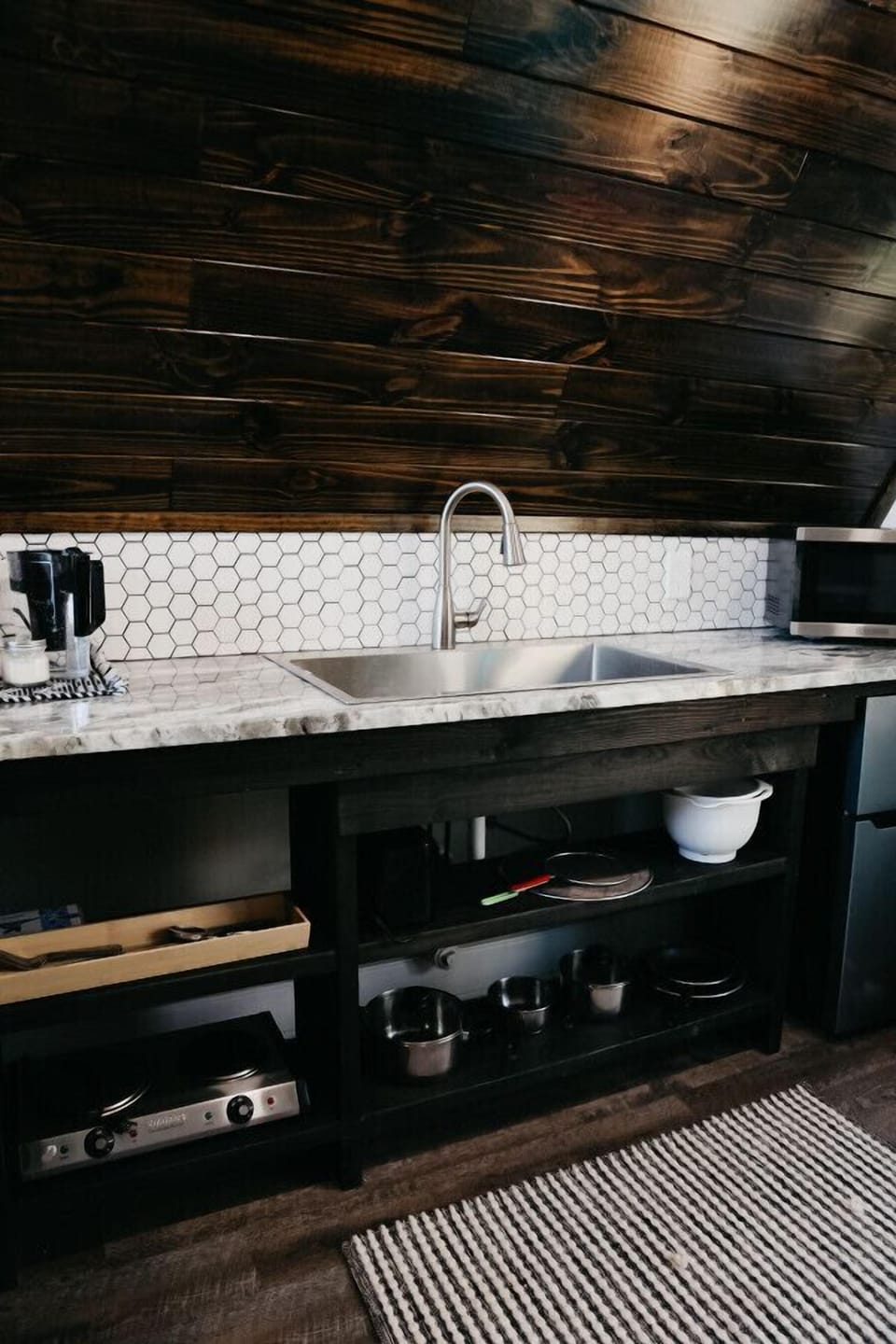 Mini fridge? Check. Hot plate. Check. Coffee? Always a Check.