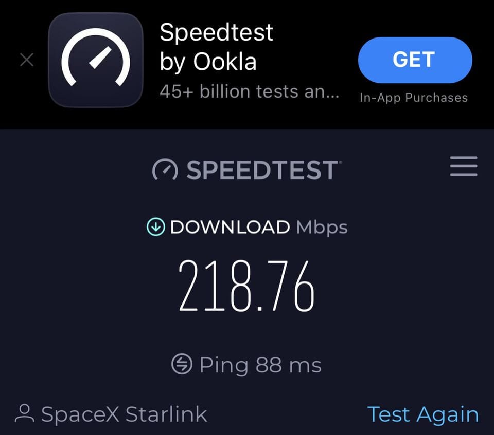 Starlink internet service - blazing fast with no data limits 
