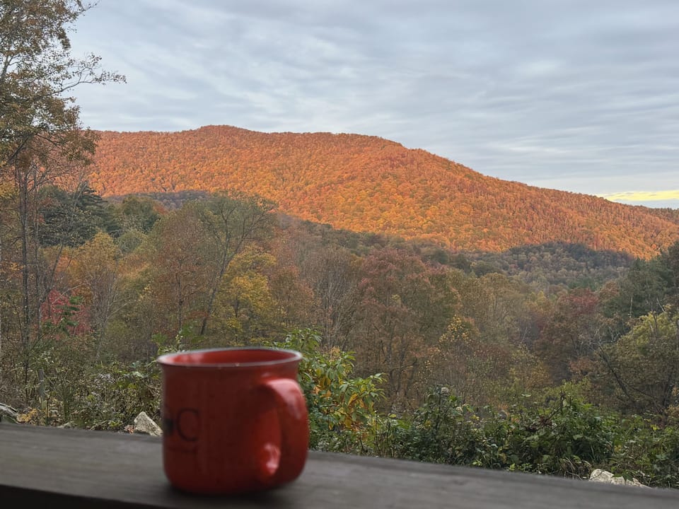 Coffee with morning Alpenglow