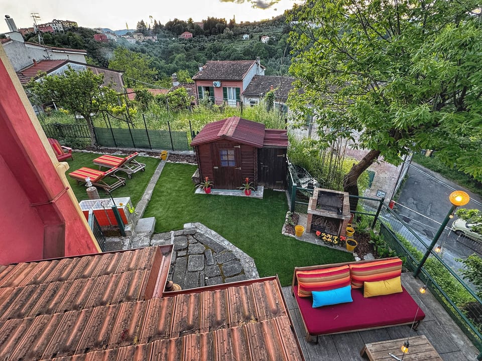 View from private terrace of private yard/garden & patio area for guests to use