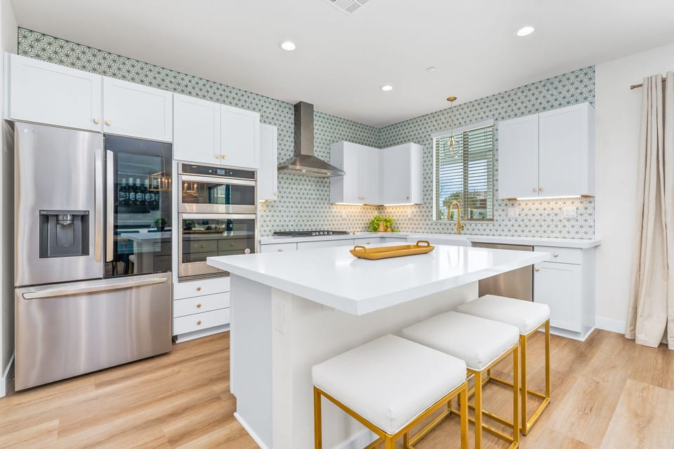 Modern kitchen stocked with everything