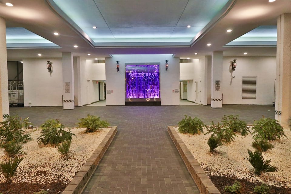 Water Feature at Drop off Portico