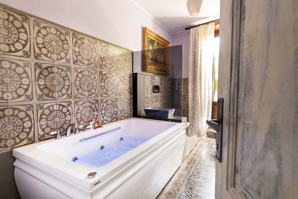 Rainfall showerhead, hair dryer, bathrobes, bidet