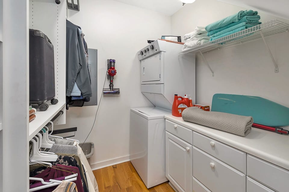 Primary closet and laundry room