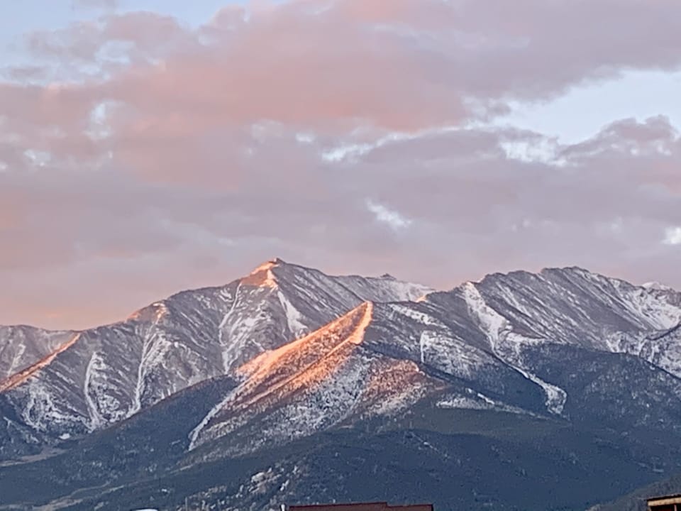Mt. Princeton sunrise view from the cabin.