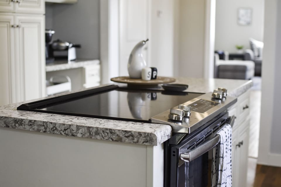 Fully stocked kitchen with toaster, blender, baking sheets, spices, and more!