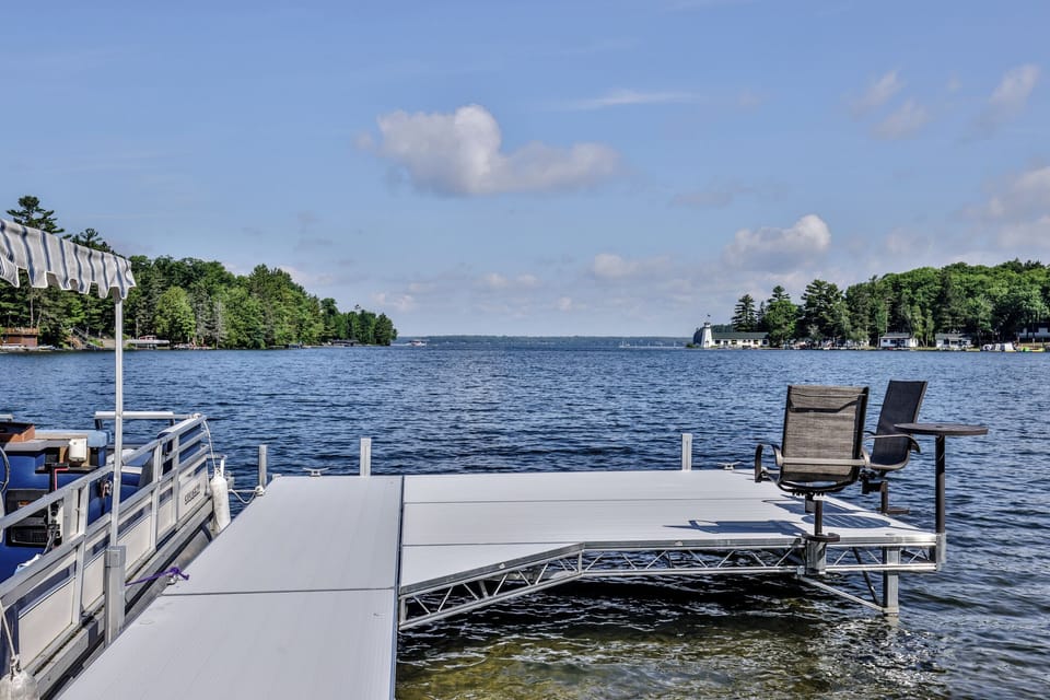 Run off the end and jump into crystal clear 5 feet of water