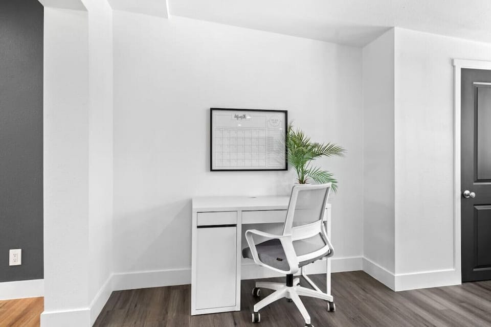 Work remotely at the dedicated workstation