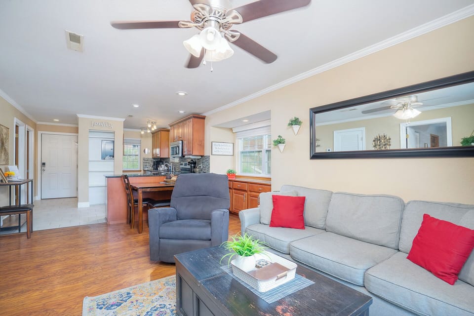 Open-concept space for cooking, dining, and relaxing together.