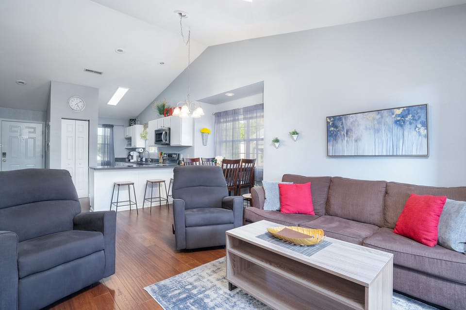 Relax and unwind in style in your beautifully decorated living area