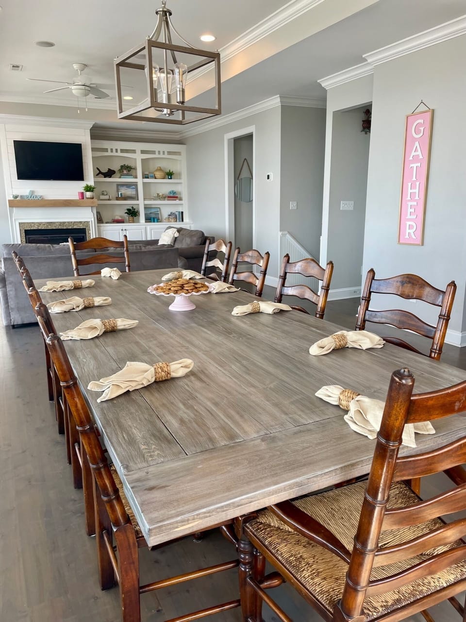 Open floor plan helps everyone be together and spread out, too!