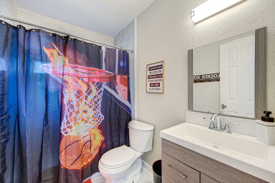 NBA BATHROOM with tub and shower
