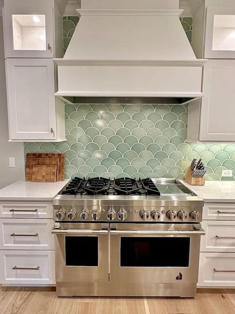 Commercial-grade stove and ovens.