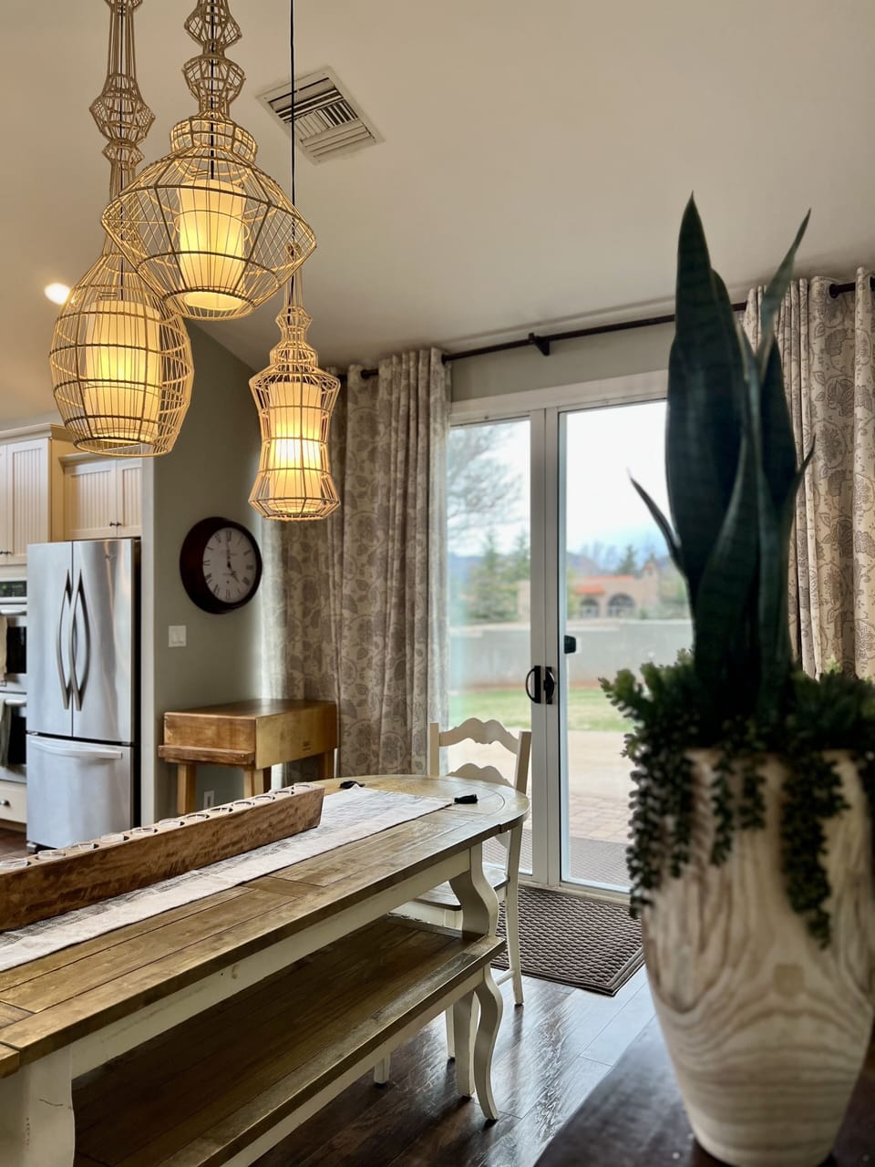 Dining room and access to back yard